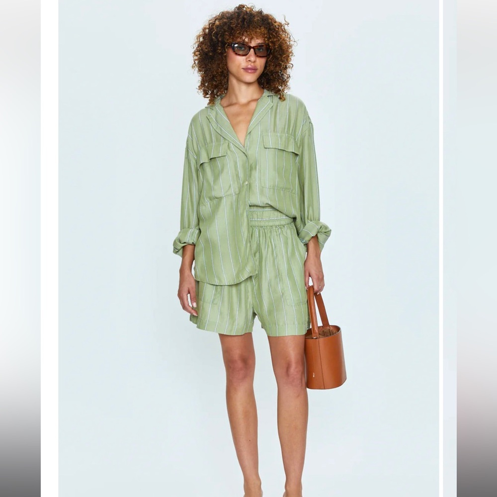 Pistola Annie Stripe Short- color sage, size M NWT